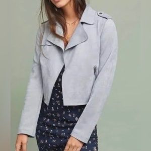 Anthropologie Suede Motto Jacket like New